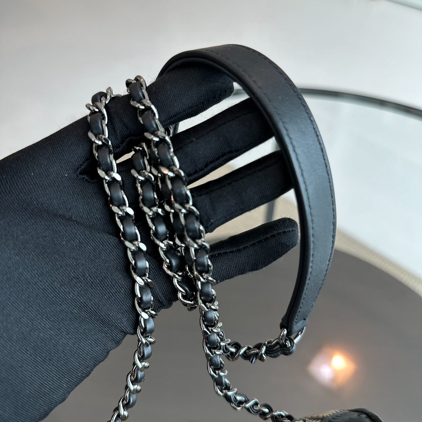 Flap Couture Chevron Stitched Gold Black Cross Body SHW No 23