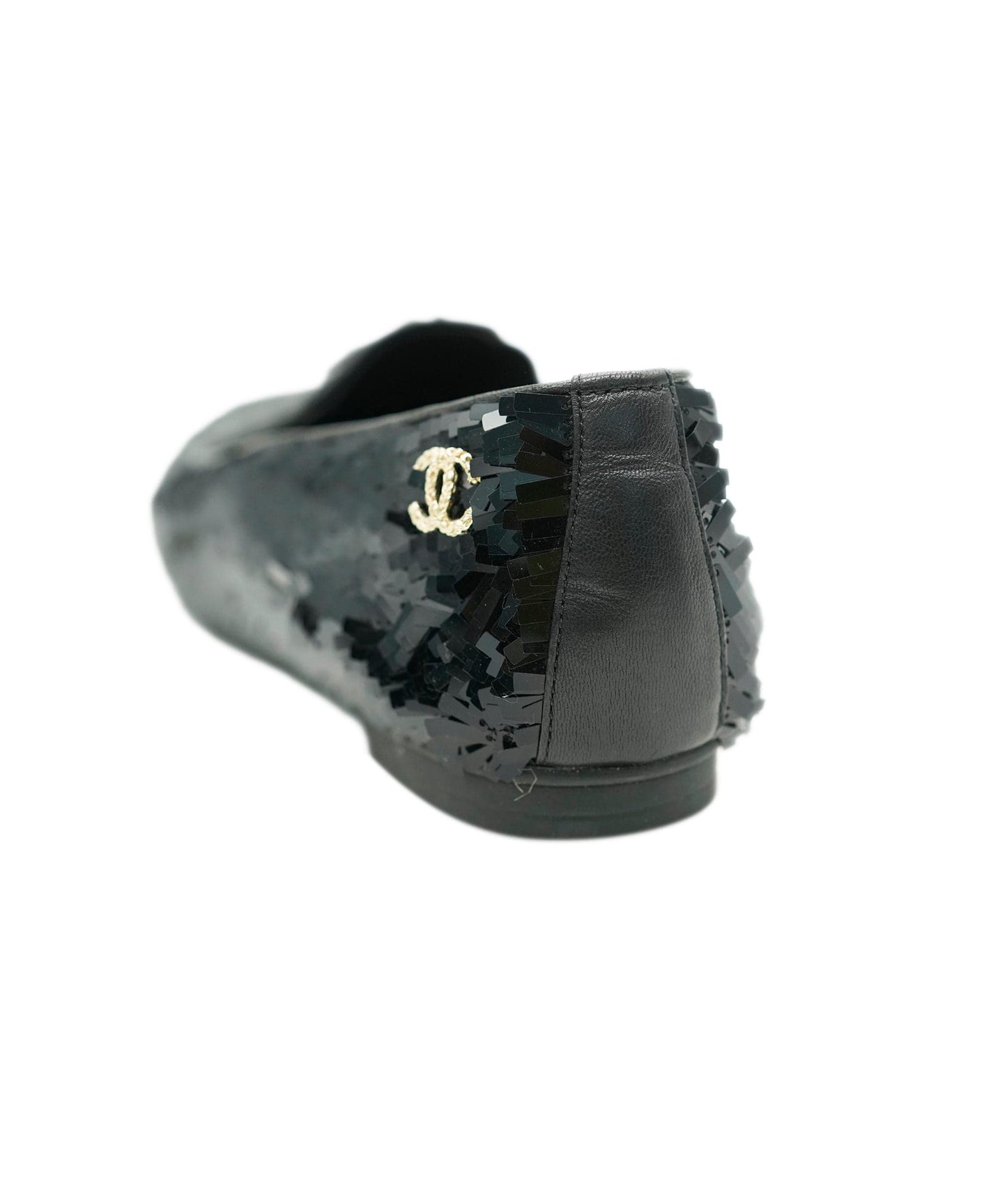 Chanel Sequin Loafers With CC Detail in Box ALC1813
