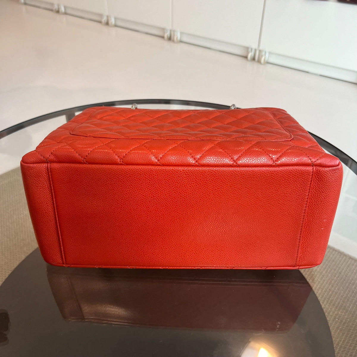 GST Grand Shopping Tote Caviar Salmon Red No.17