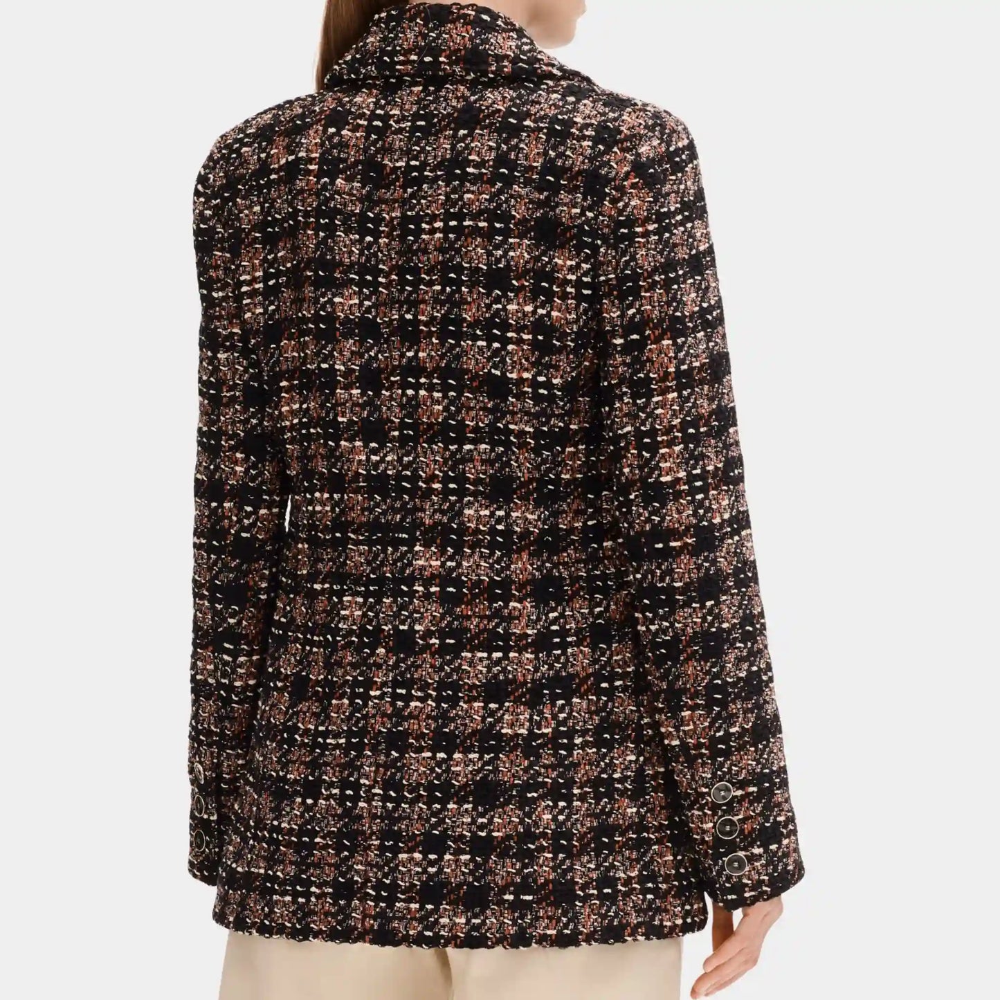 Jacket in Cotton and Wool Tweed