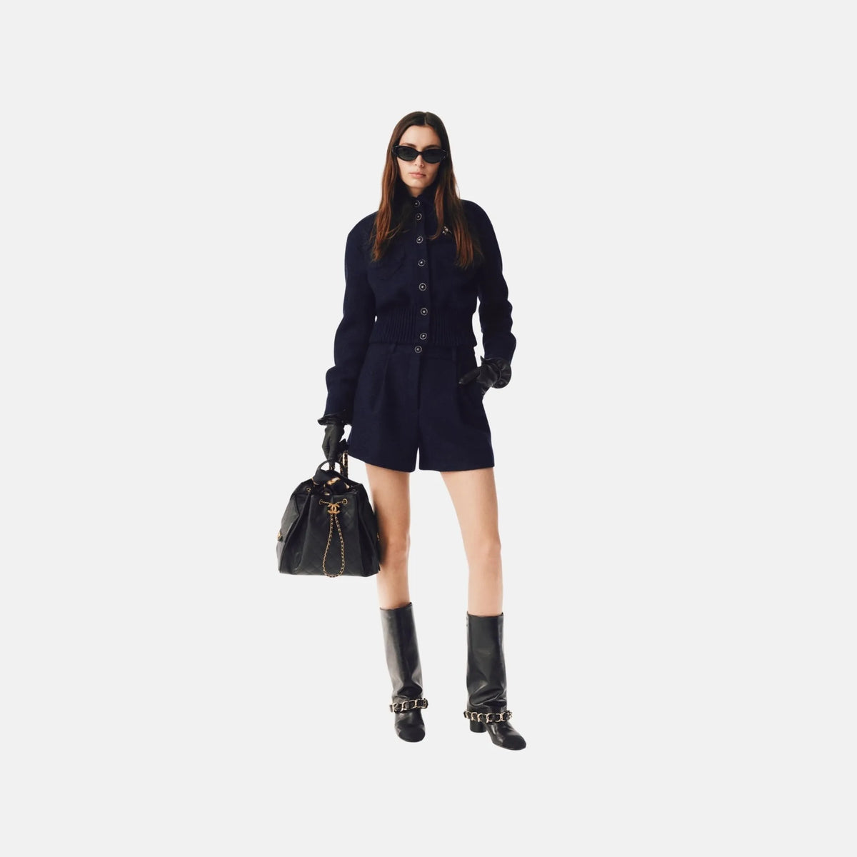 Chanel Jacket in Wool and Cashmere Tweed, Front