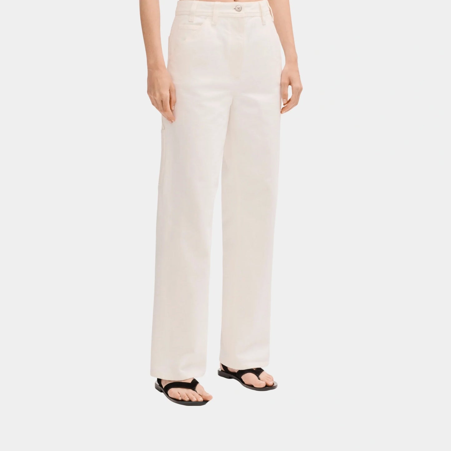 Chanel Jeans in White Washed Out Denim, Front