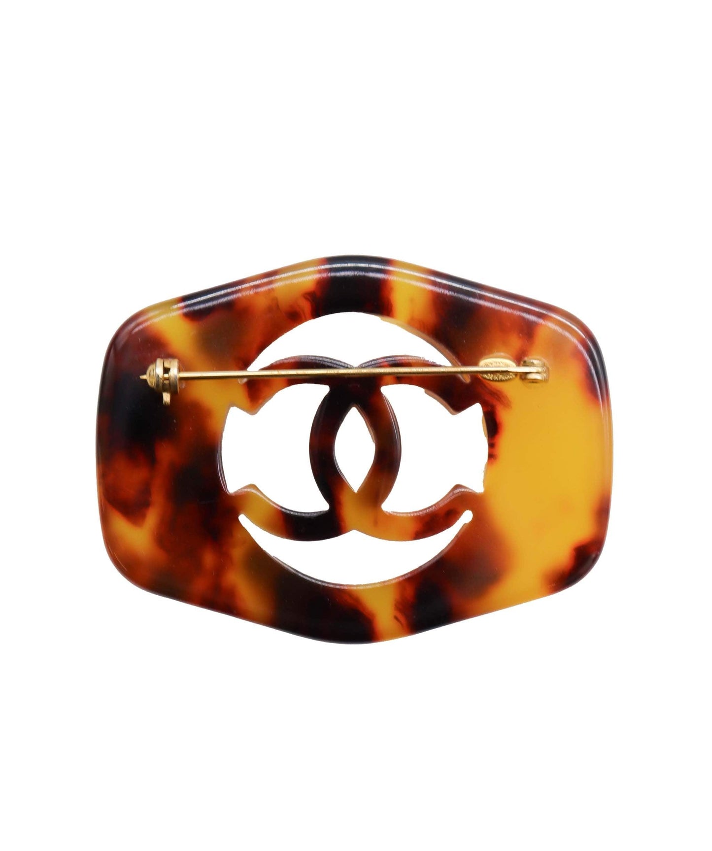 chanel tortoise shell brooch DXBS1546