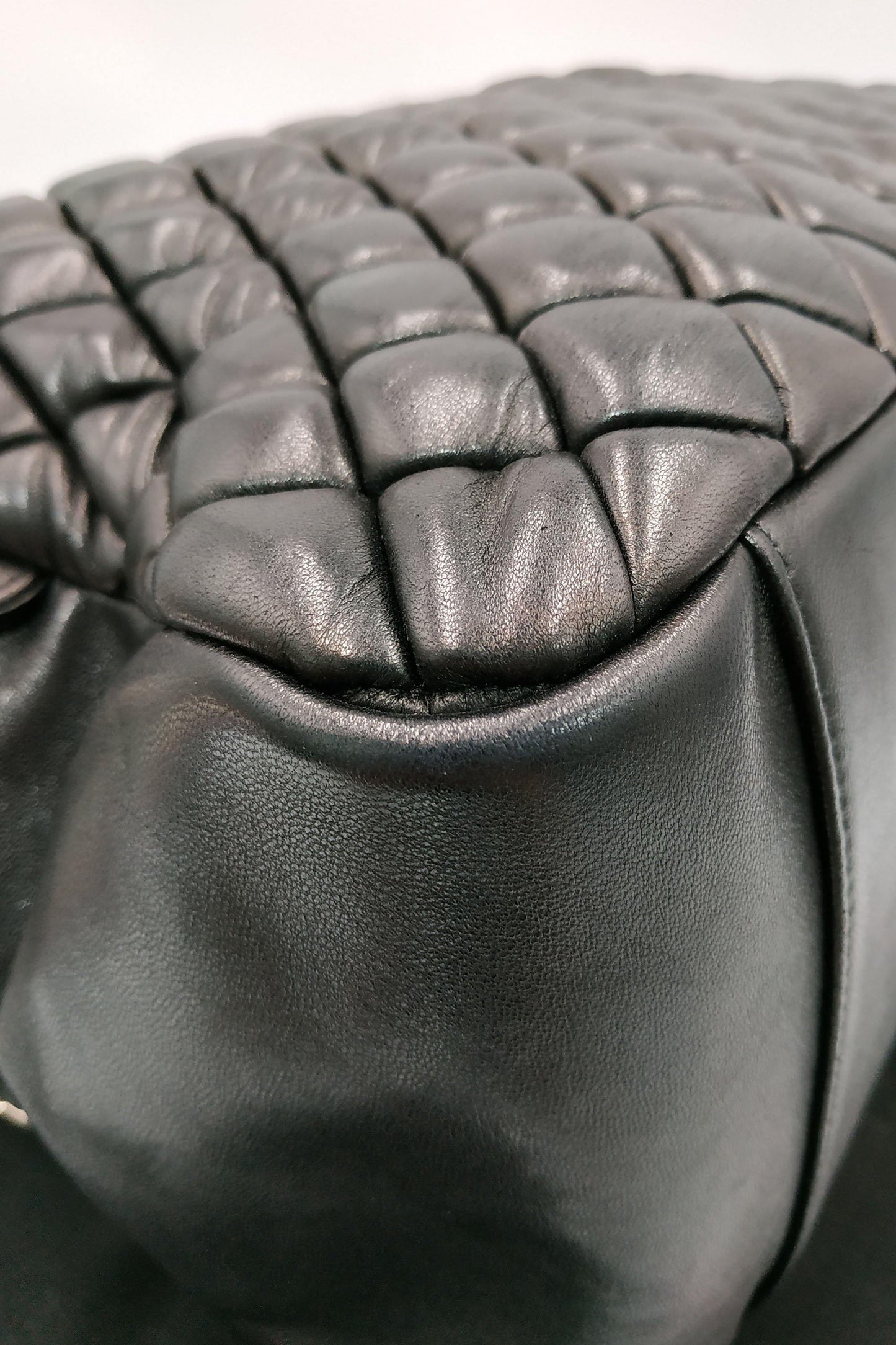 Quilted Bowler Bag Black