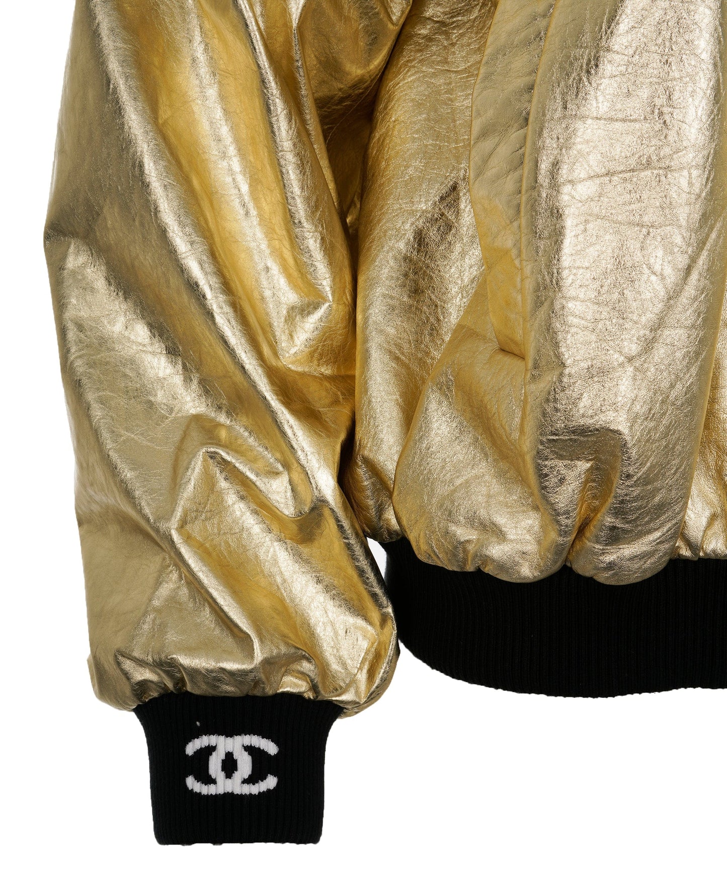 Chanel 2023 monte carlo gold bomber jacket size 38 - AJC0712