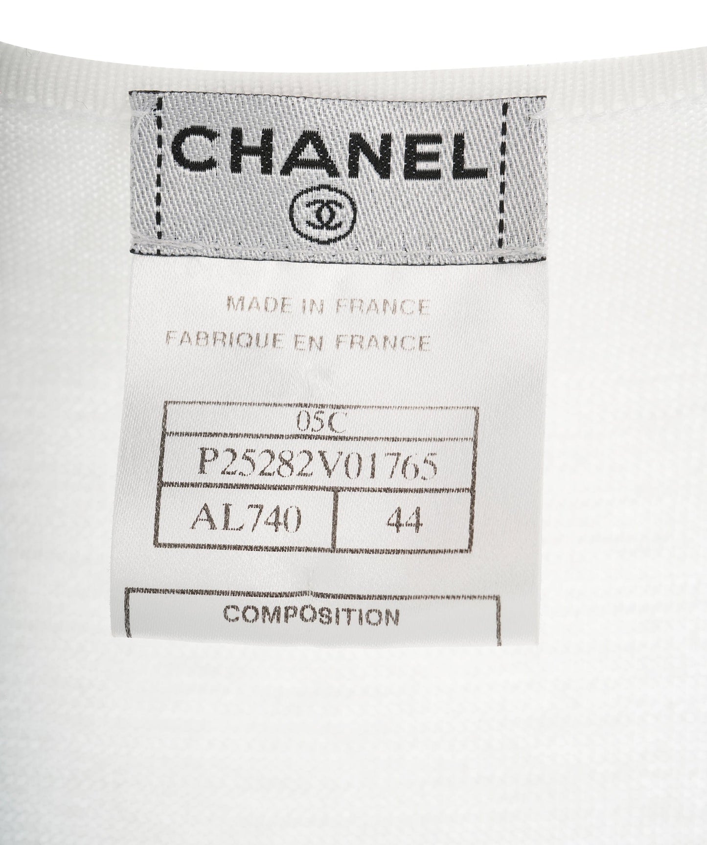 Chanel CC Stitch Knit Top White DXBS0151