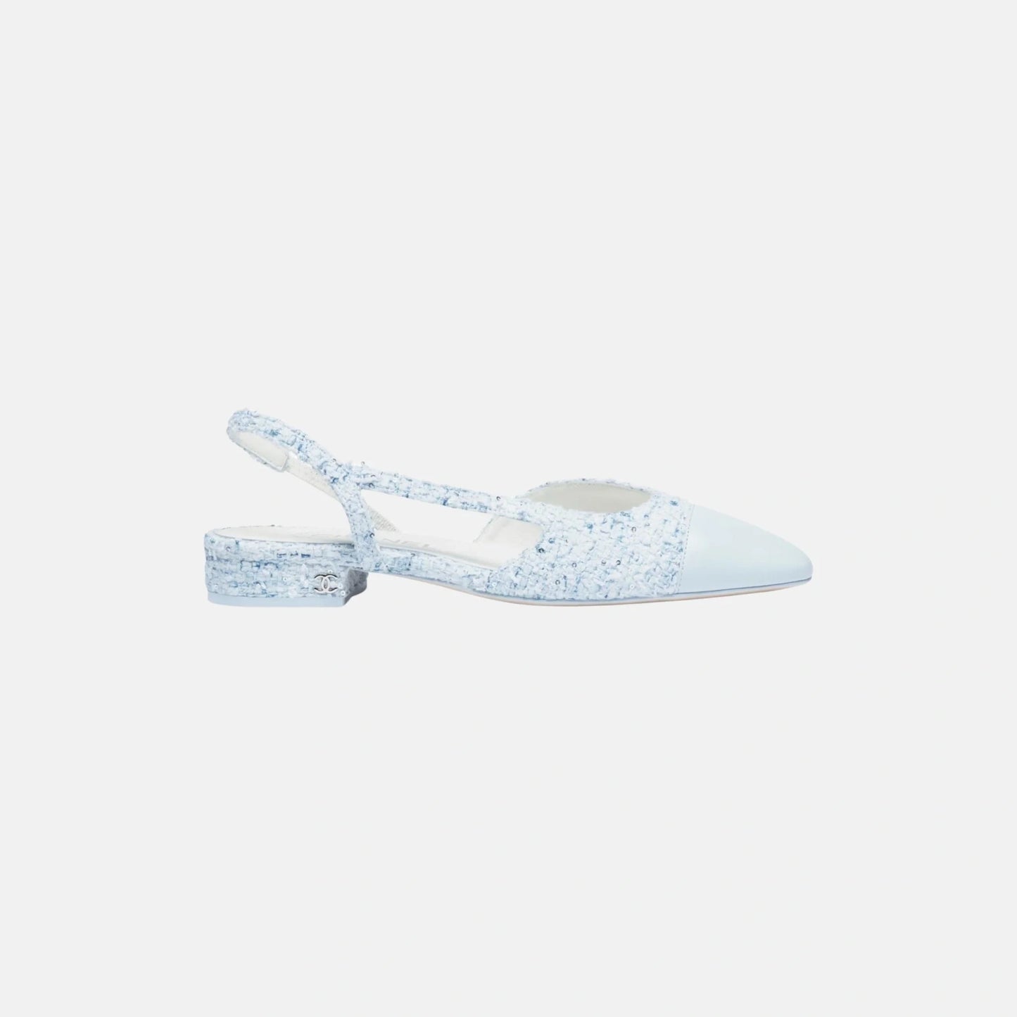 Chanel Slingbacks in Tweed and Lambskin, Side