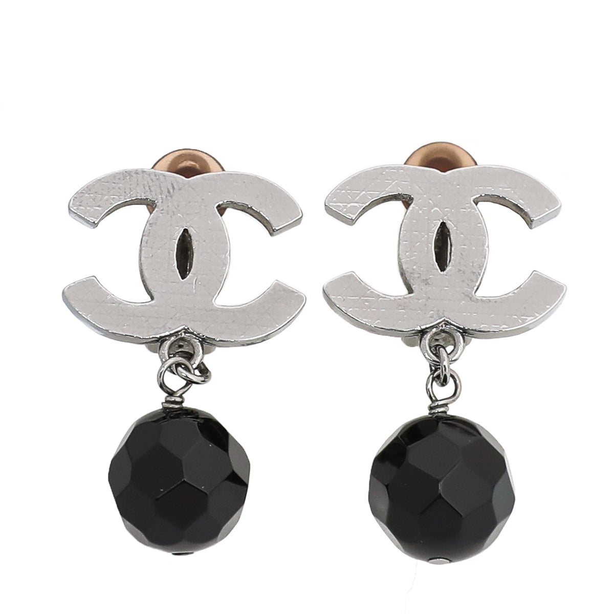 Chanel CC Crystal Clip On Earrings