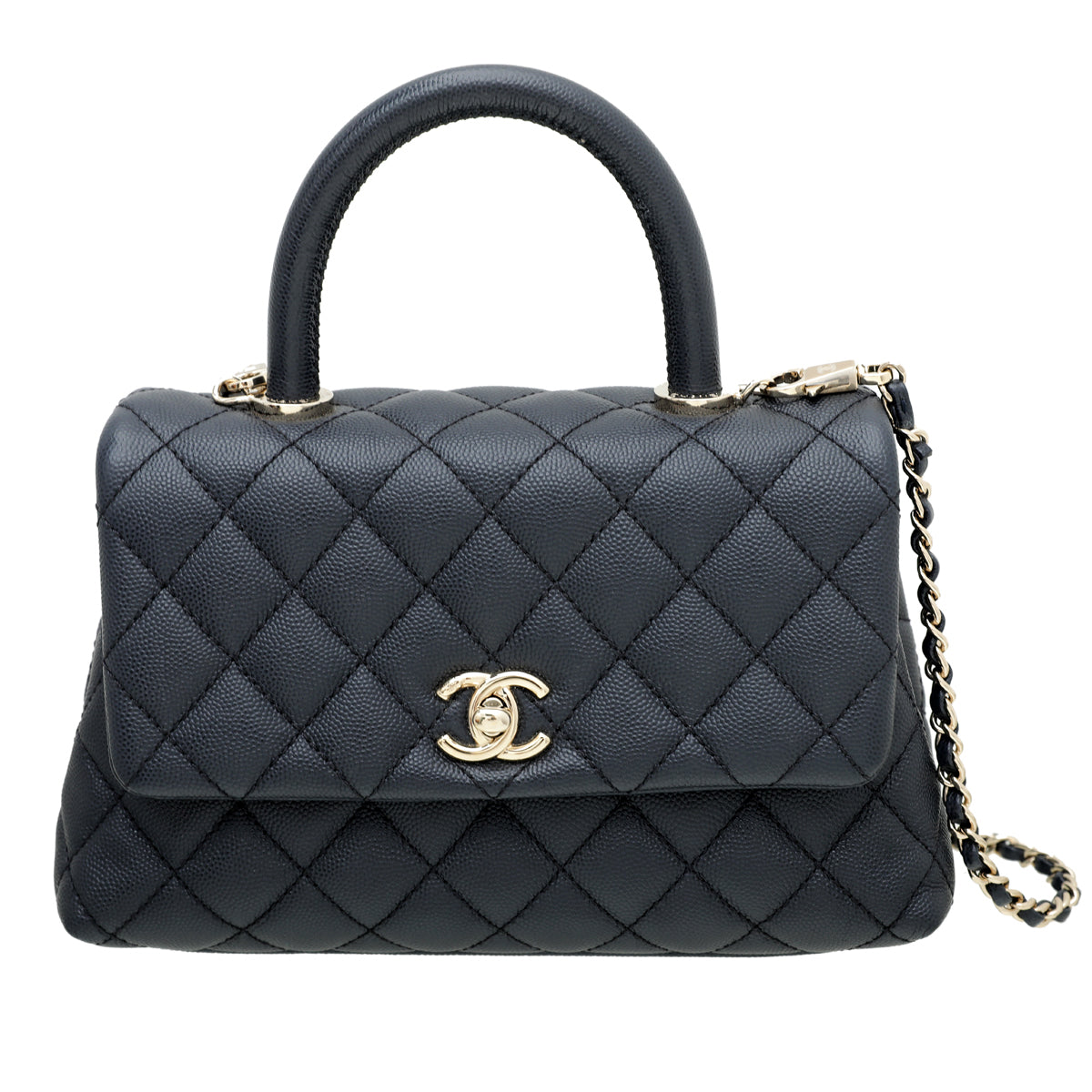 Chanel Blue Coco Handle Mini Bag