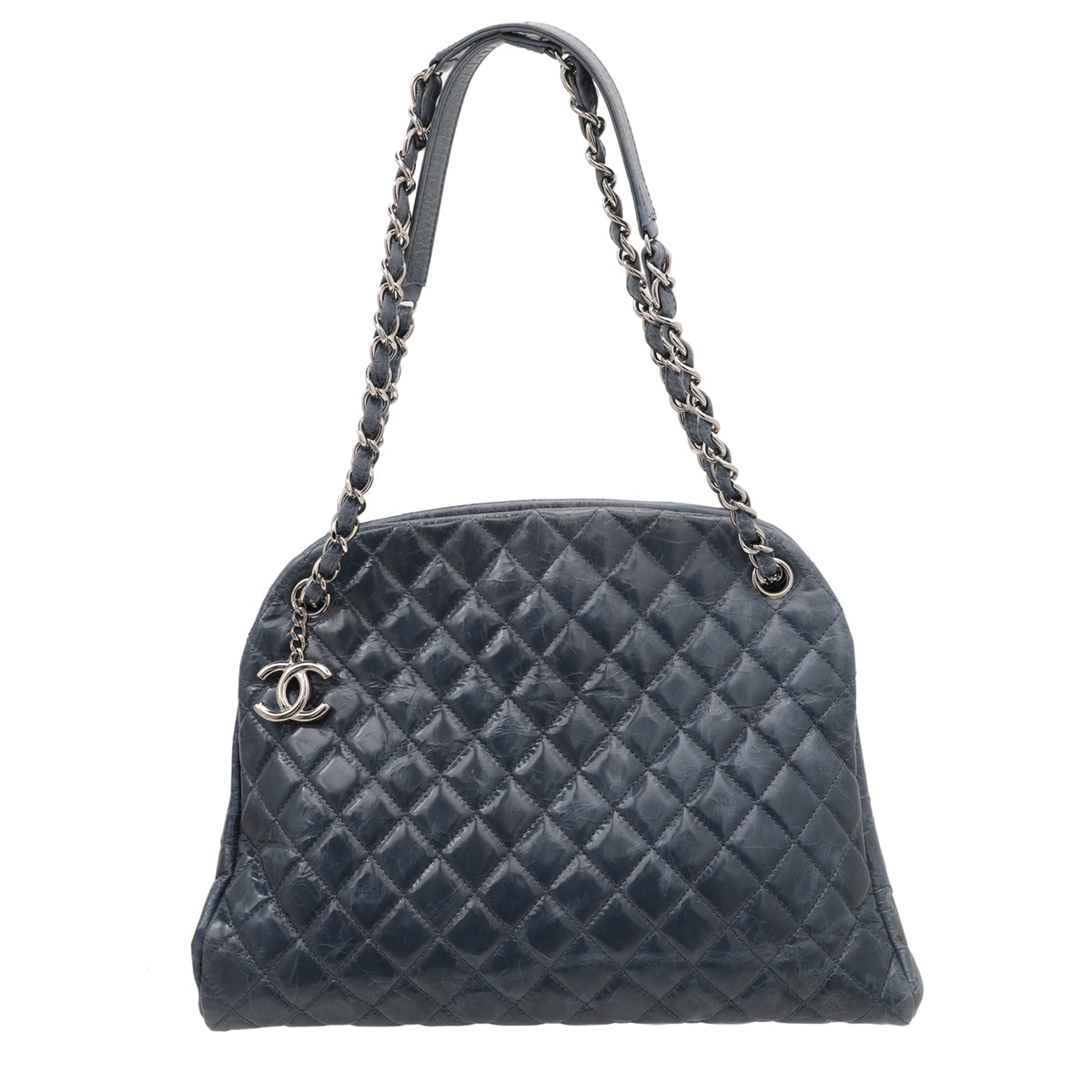 Chanel Blue Just Mademoiselle Bowling Bag