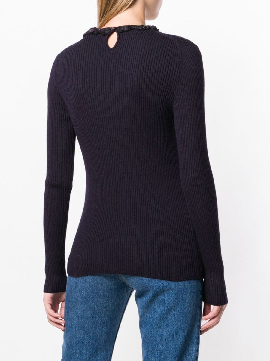 Plum Embellished Jumper