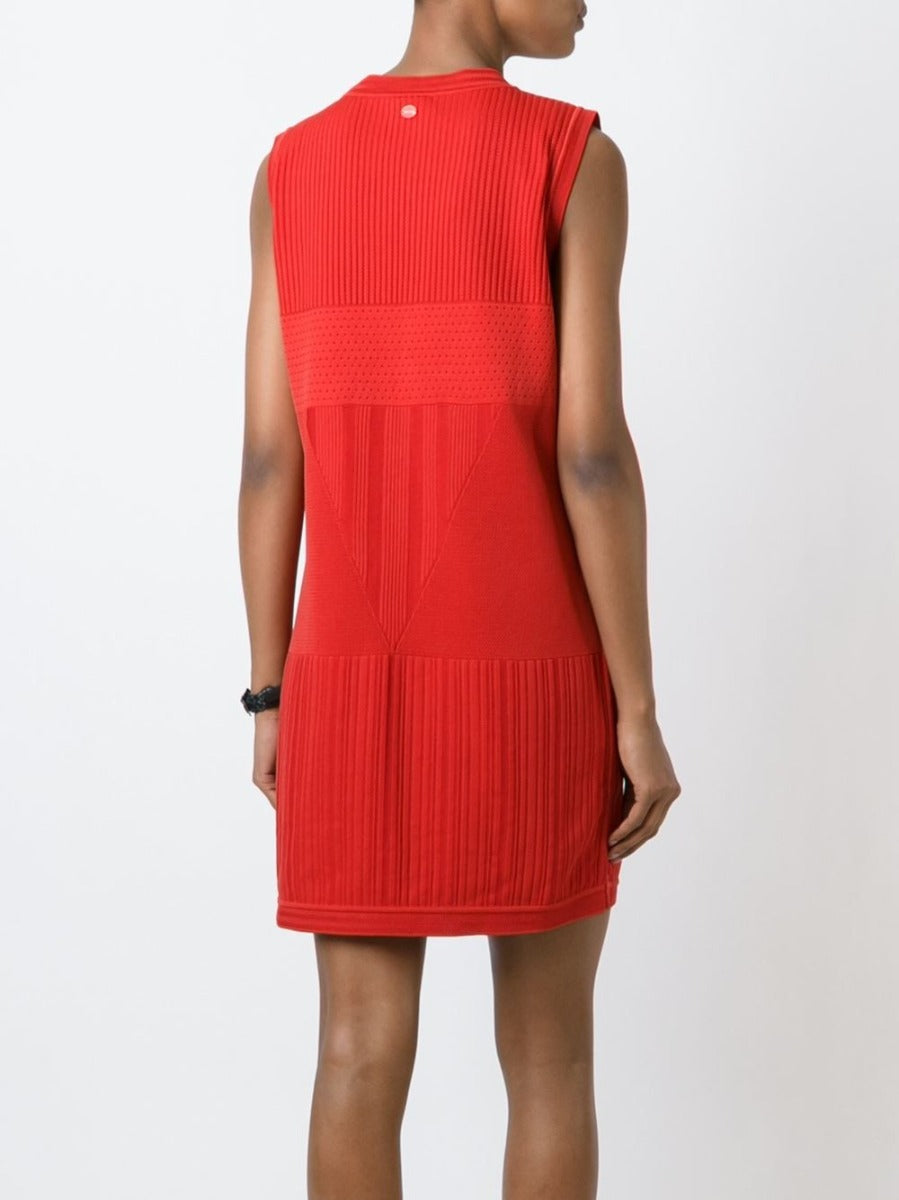 Sleeveless Red Knit Dress