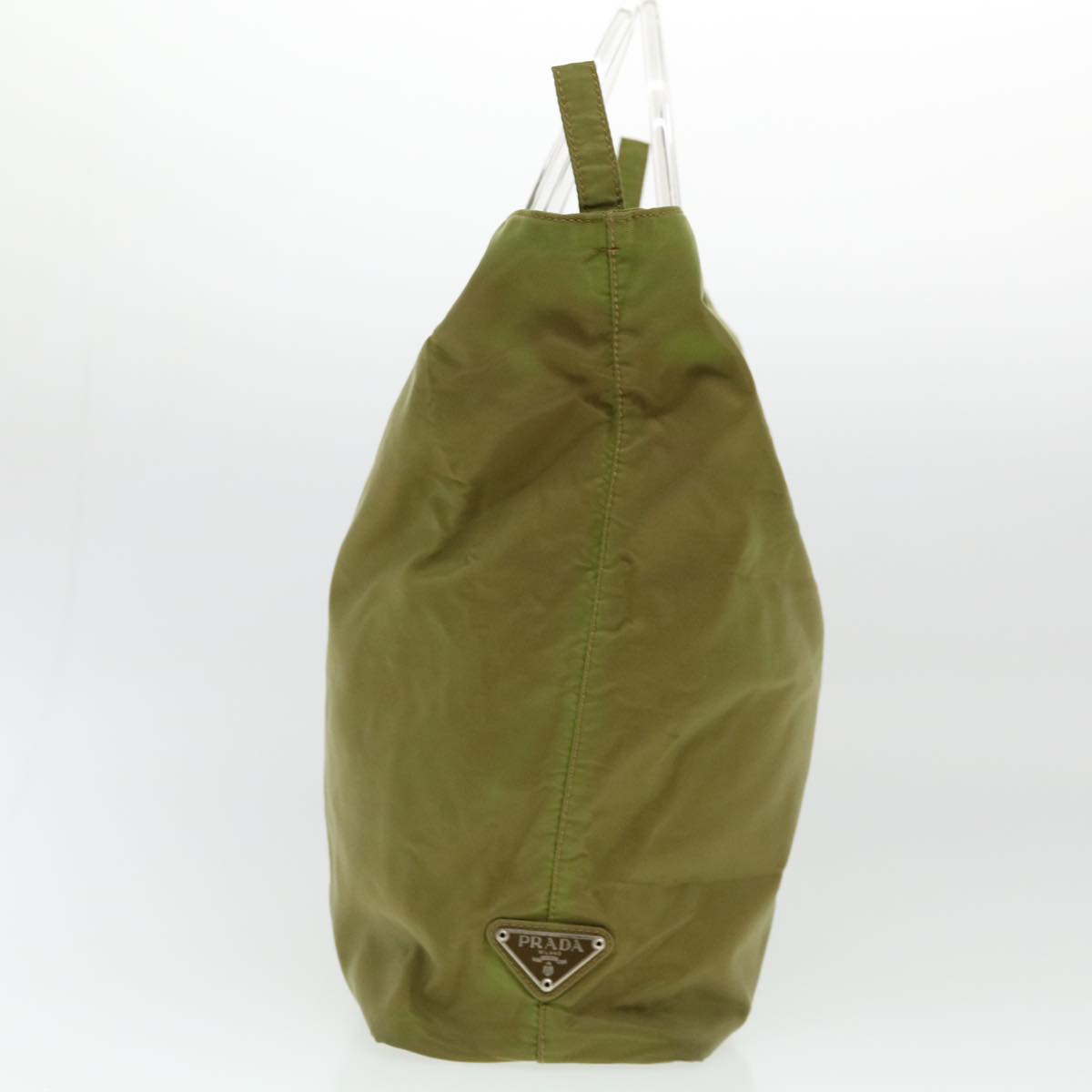 Prada Hand Bag Nylon Khaki cl412