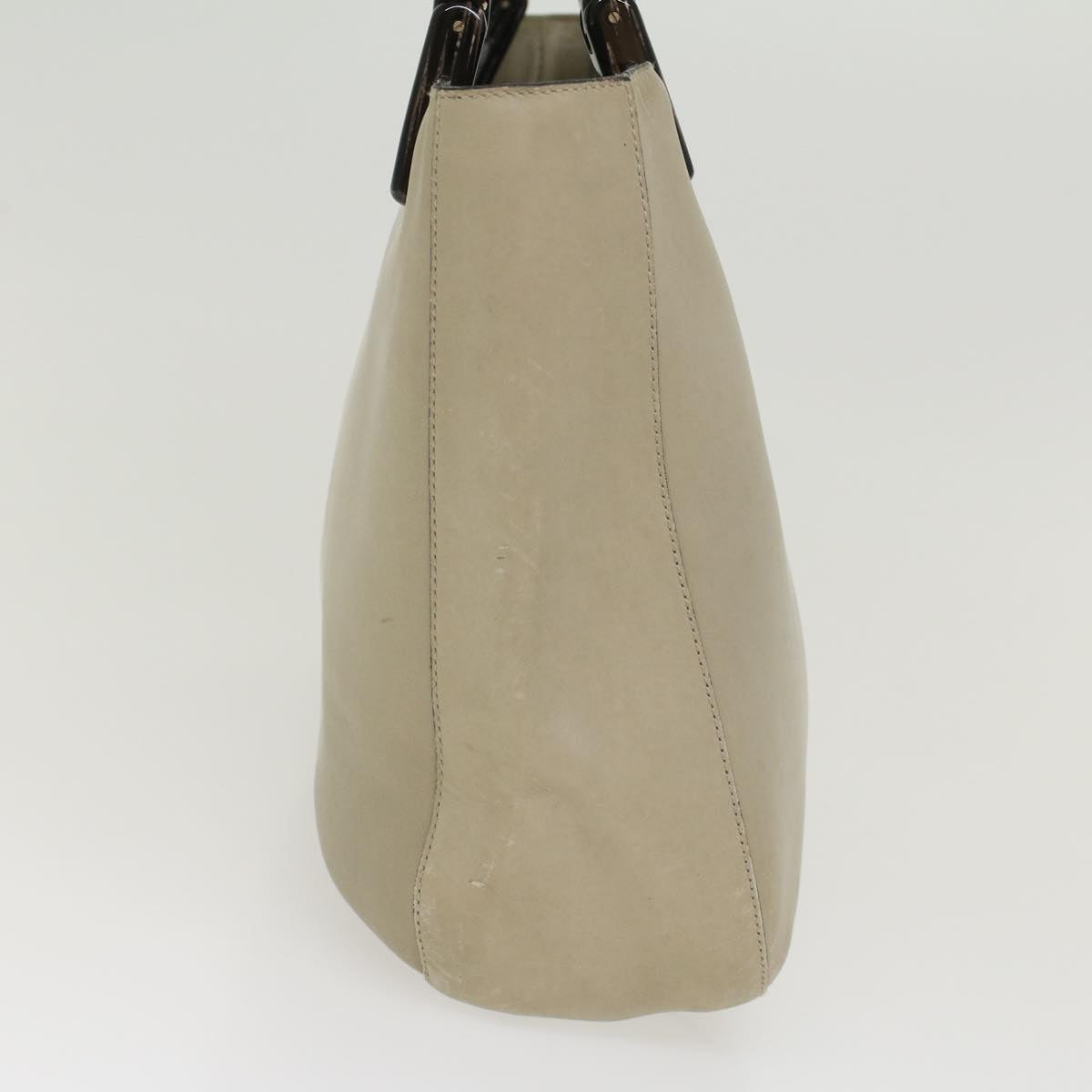 Prada Shoulder Bag Leather Gray cl555