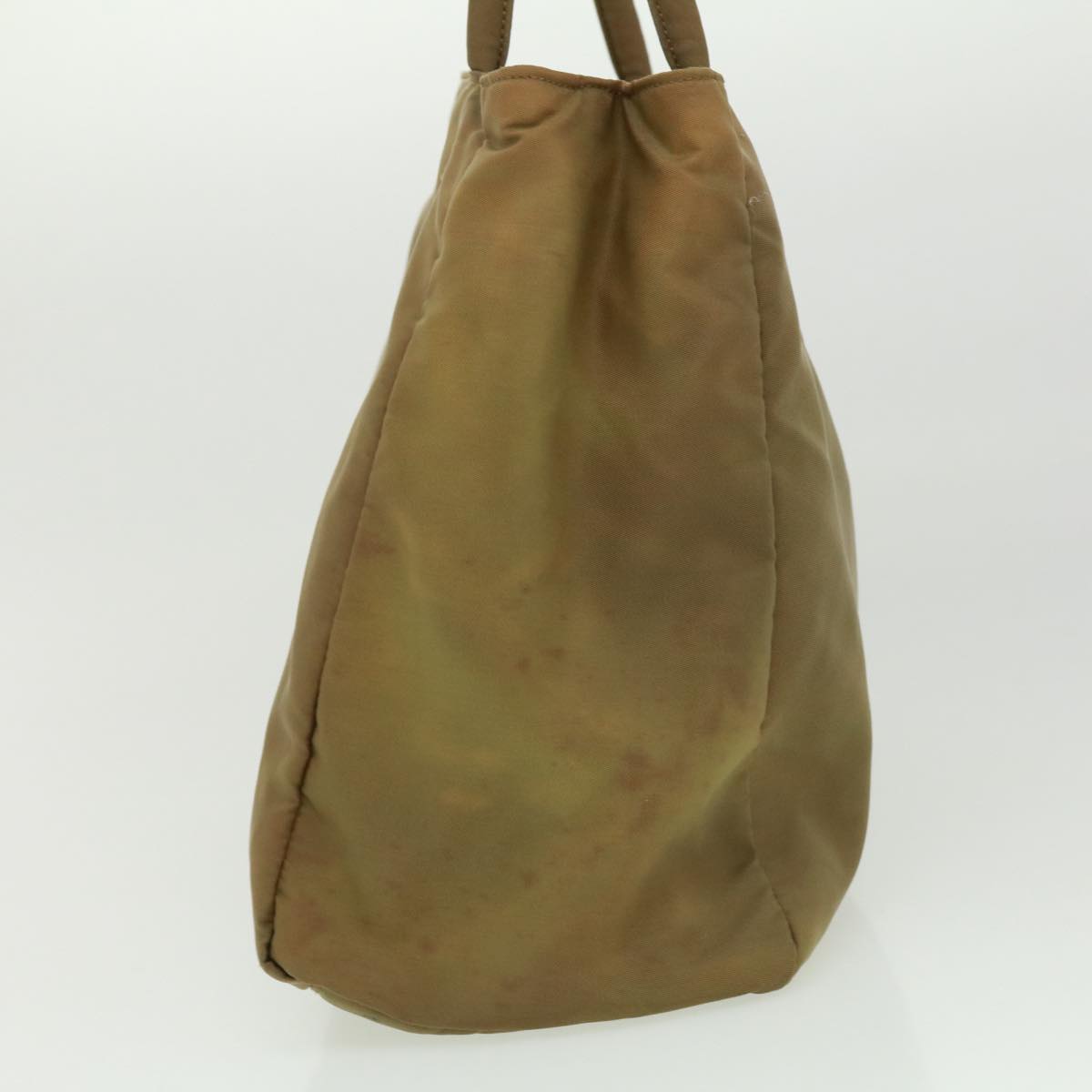 Prada Hand Bag Nylon Khaki cr603