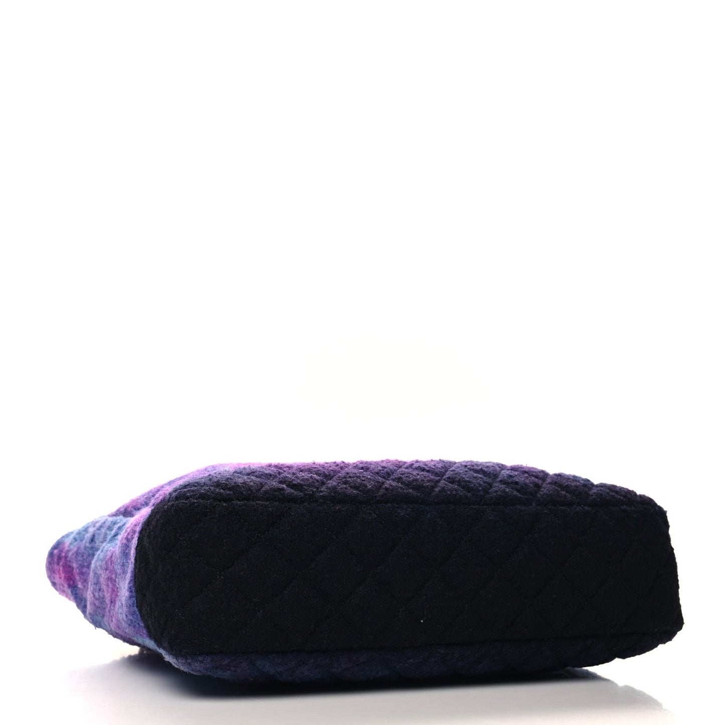Wool Tweed CC Tote Purple Black Blue