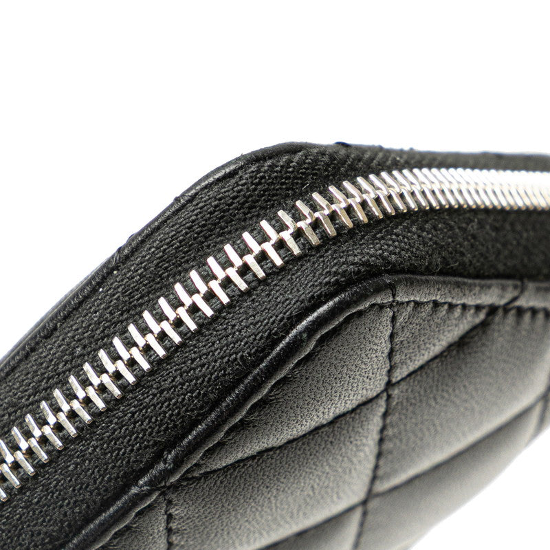 Chanel Coco Mark Zip Coin Purse Lambskin Coin Case