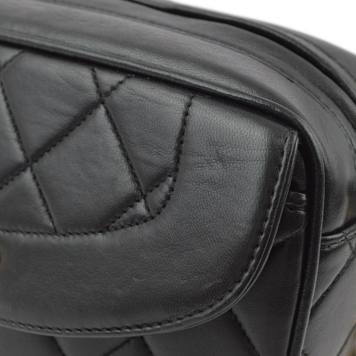 Chanel Black Lambskin Camera Bag Mini