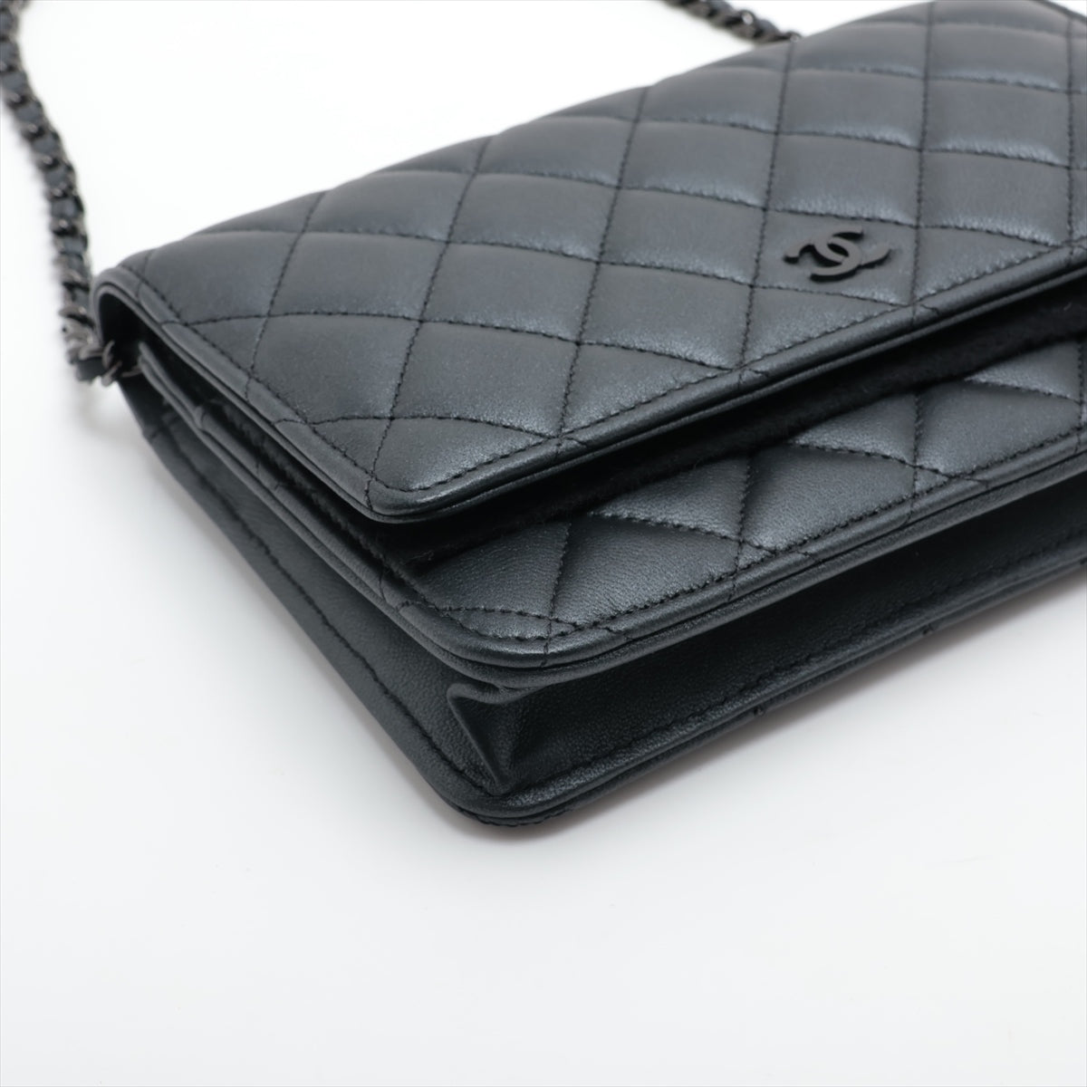 Chanel Matrasse Chain Wallet Gr Black G ay