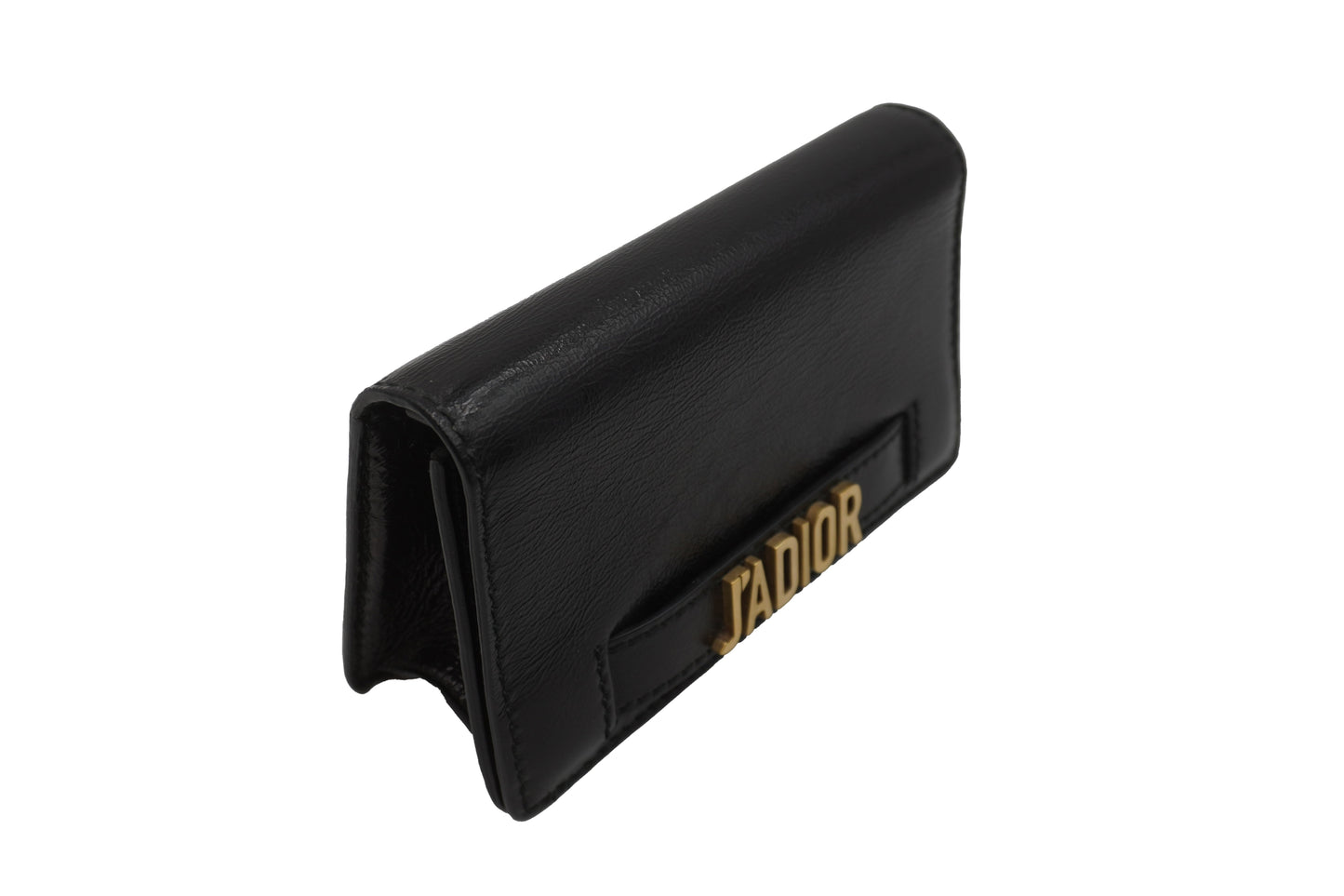 Jadior Clutch on Chain Leather Black