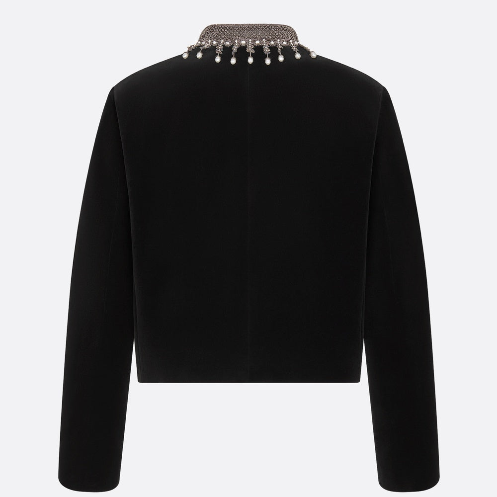 Embroidered Cropped Jacket