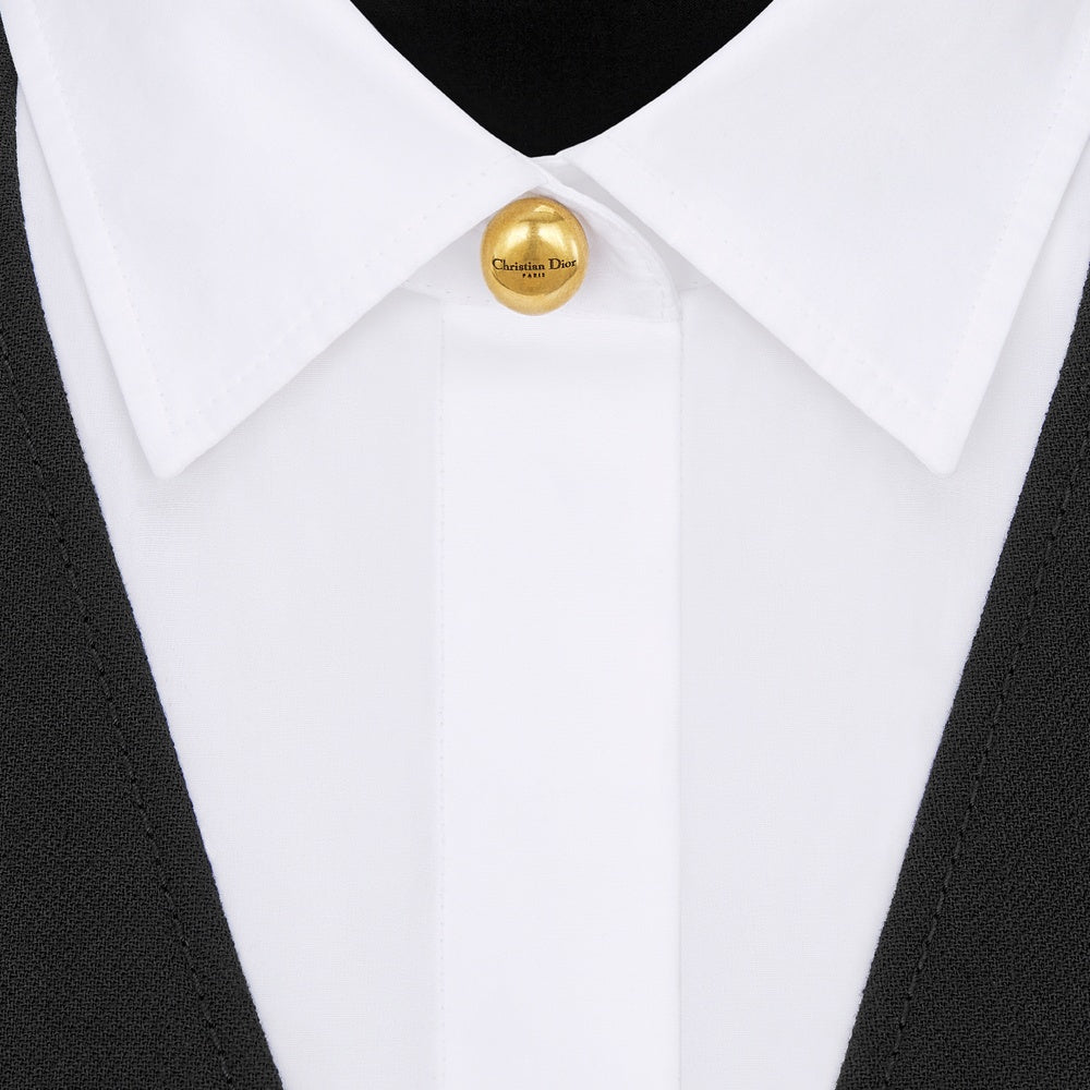 Dress with Spread Collar