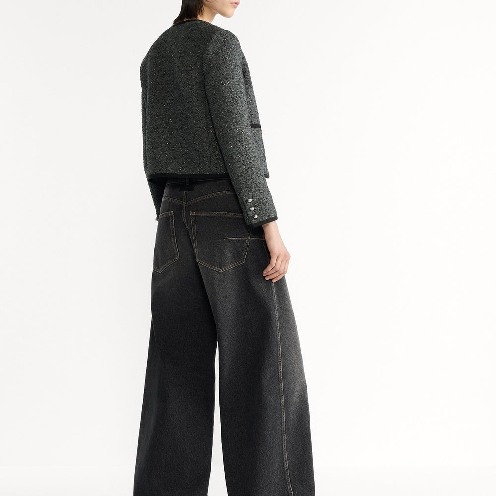 Macrocannage Cropped Jacket