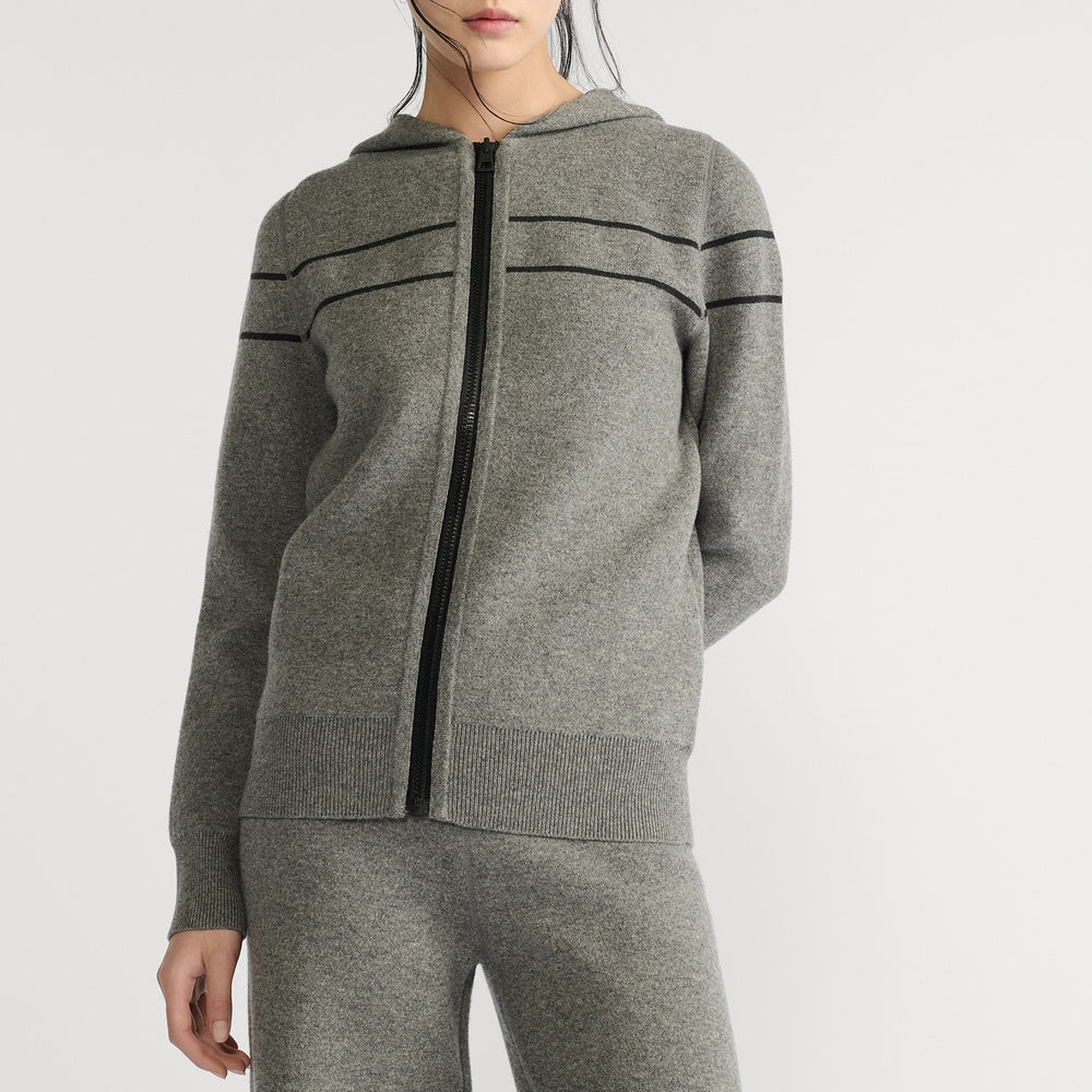 Reversible Hooded Cardigan