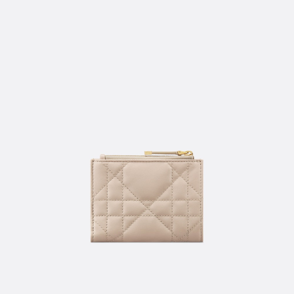 Dior Caro Dahlia Wallet with Crystals
