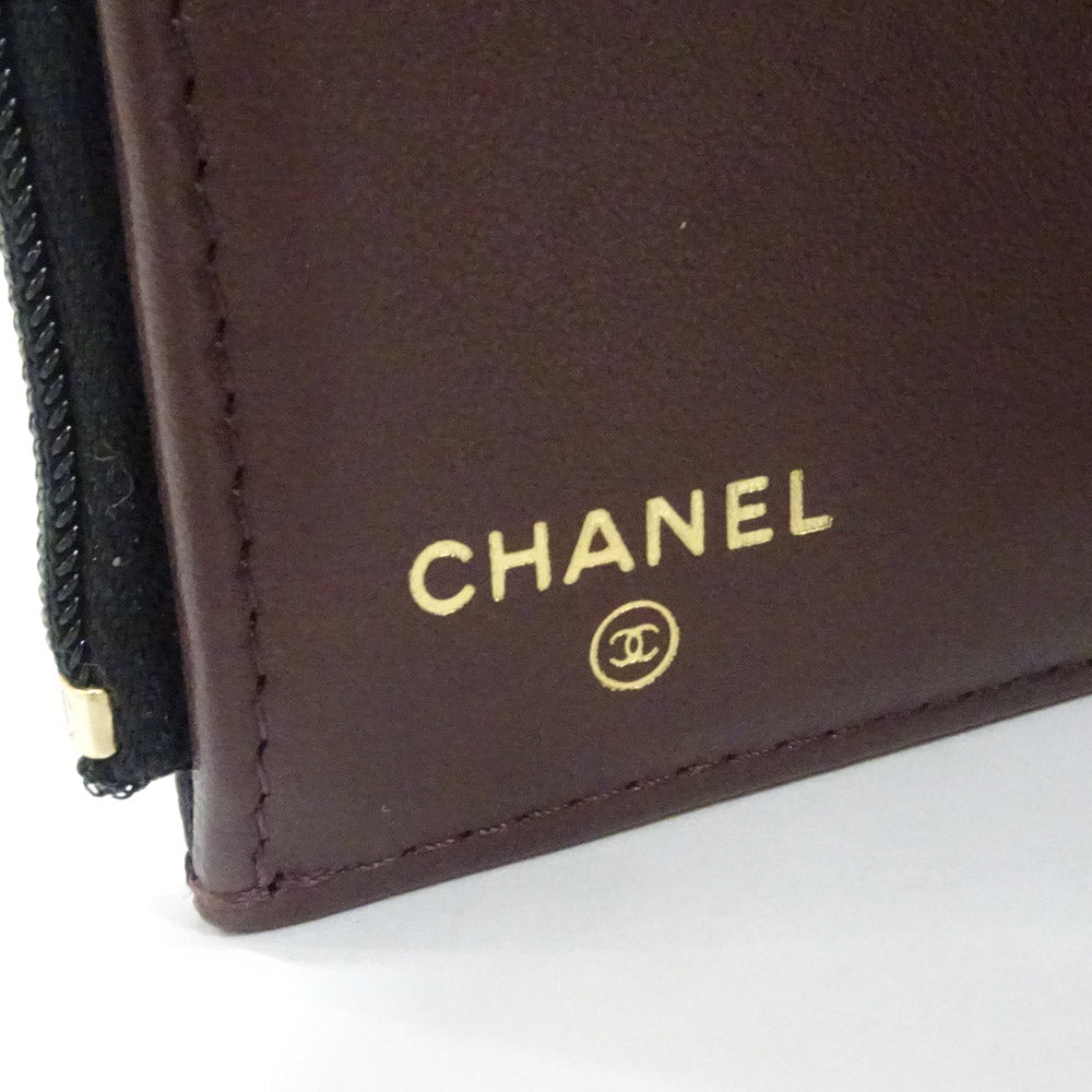 CHANEL Small Flap Wallet Three Fold Wallet Green S Caviar Skin Black Gold AP0712 Matrasse Wallet Small s