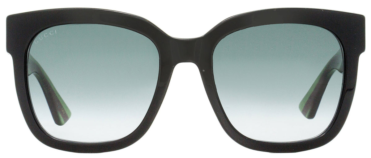 Gucci Women's Square Sunglasses GG0034SN 002 Black/Green/Red 54mm