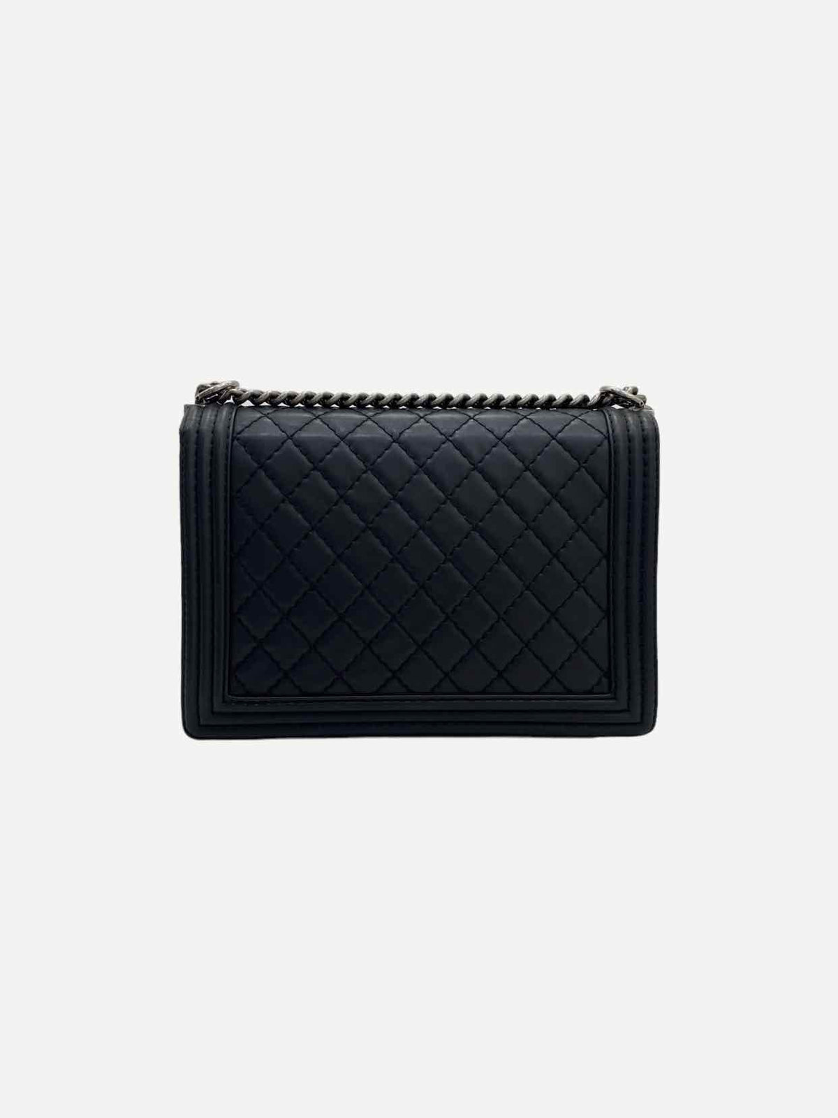 CHANEL Boy Black Quilted Shoulder Bag