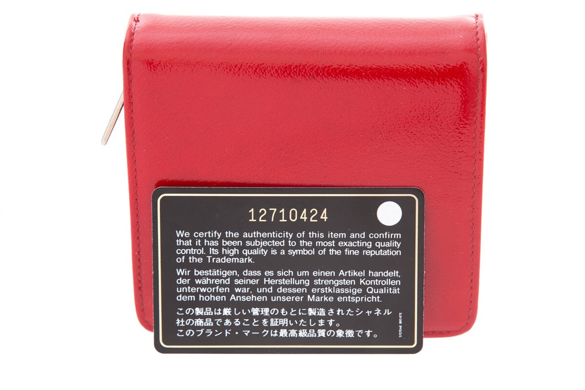 Chanel 2008/09 Red Patent Leather Wallet