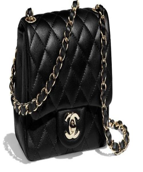 Chanel Classic Maxi HandBag Black Grained Calfskin Silver-Toned