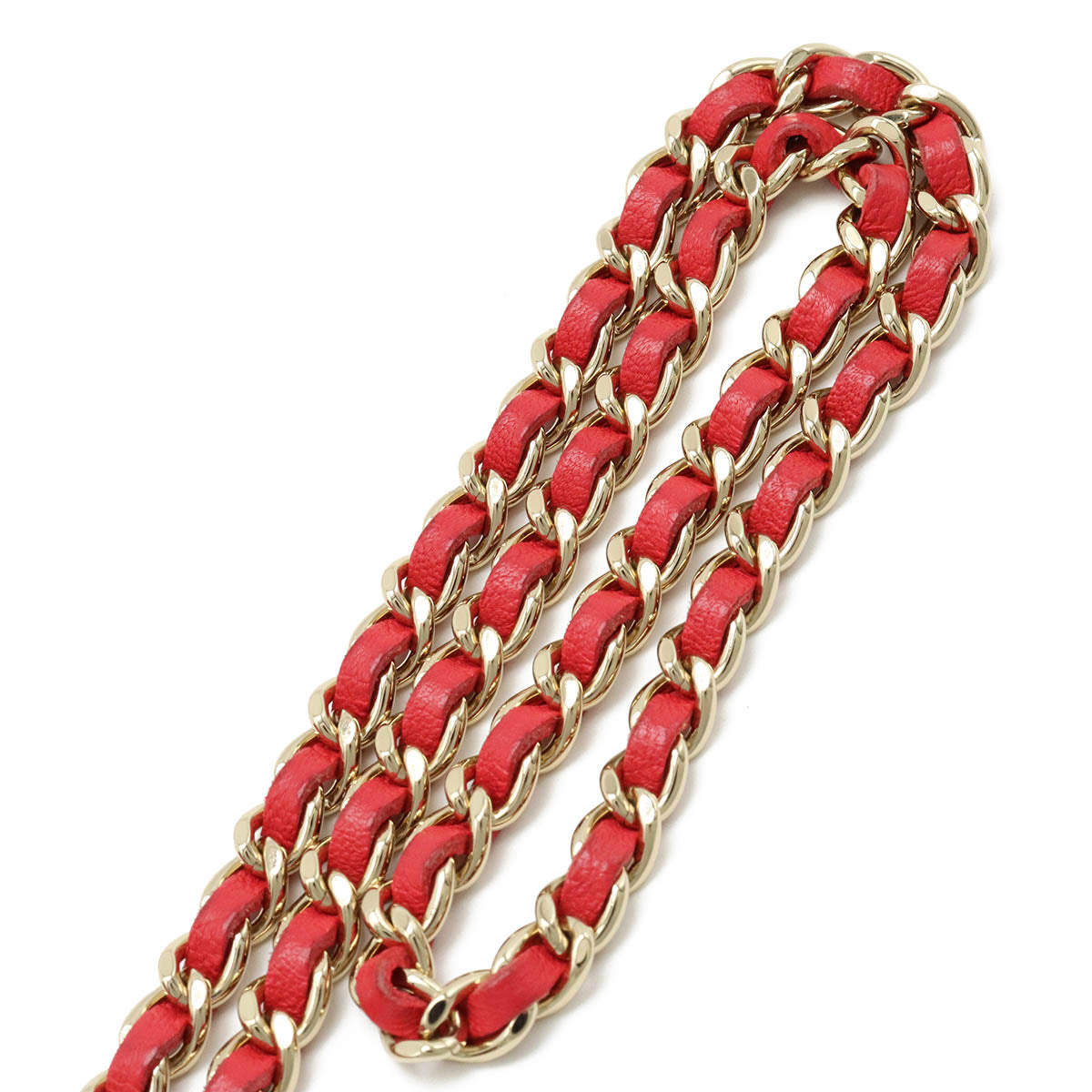 CHANEL CHANEL MATRASS W Zip Chain Wallet Chain Holder 2WAY Leather Pink Cradle Gold A82527