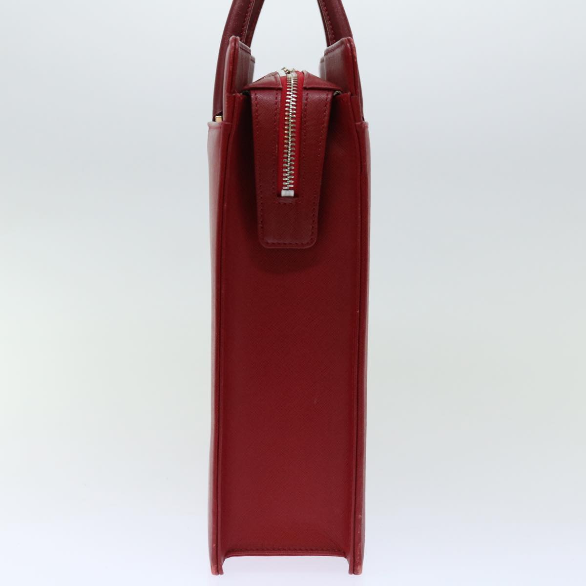 Burberry Hand Bag Safiano leather Red Auth ep3405