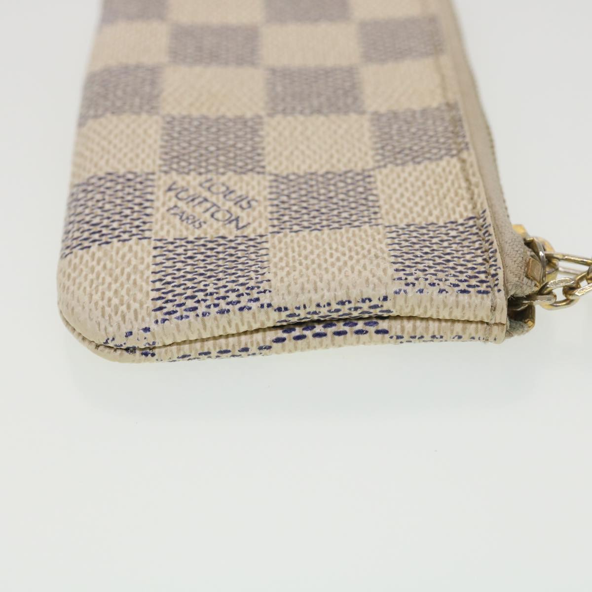 LOUIS VUITTON Damier Azur Pochette Cles Coin Purse N62659 LV ep780