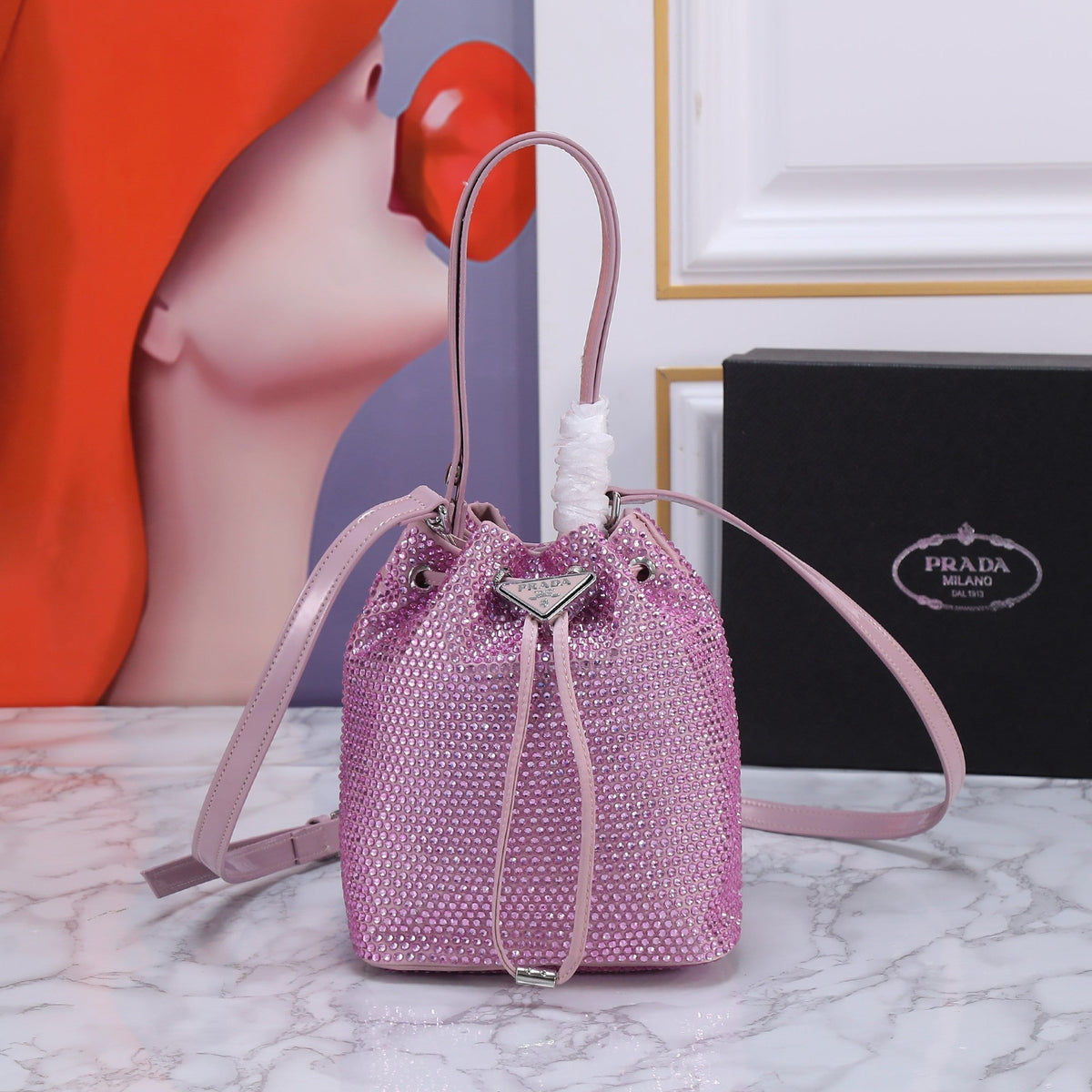 BOLSA Prada BUCKET STRASS 16