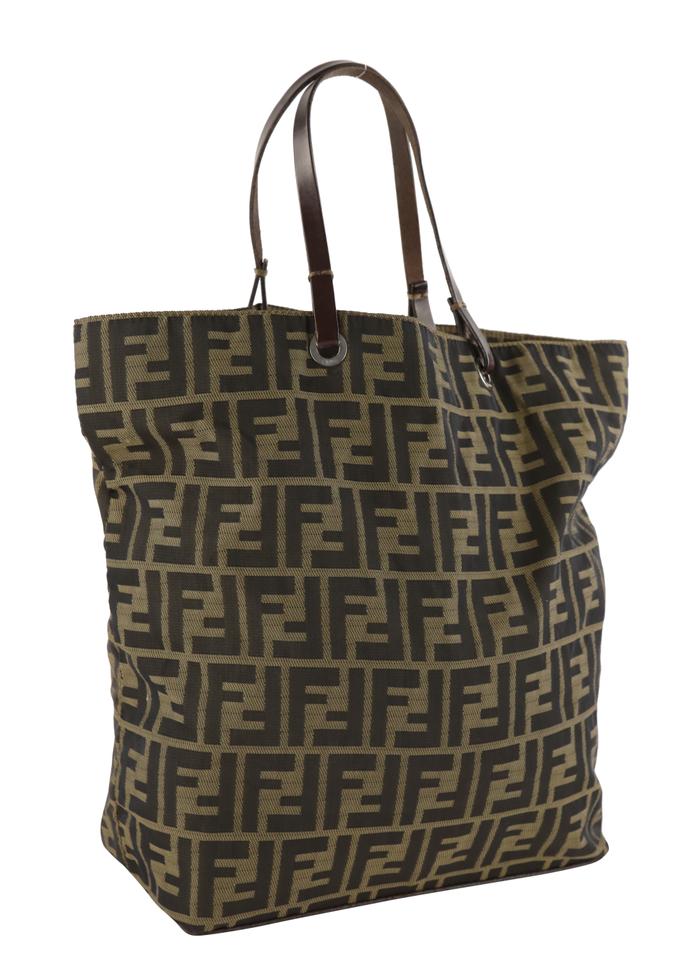 Fendi Small Zucca Brown Canvas Tote