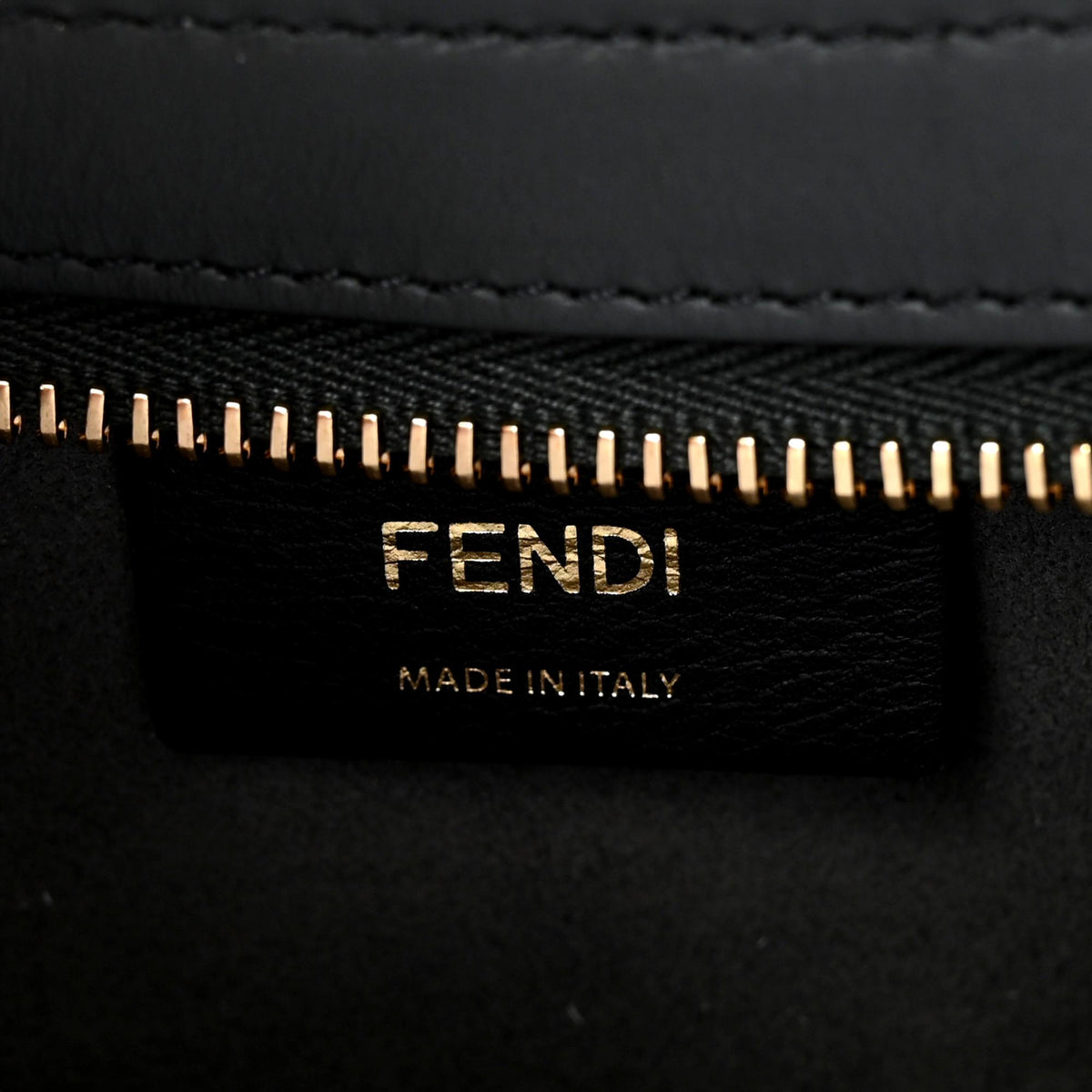 Fendi O'Lock Swing FF Logo Anthracite Gray Chenille Shoulder Bag