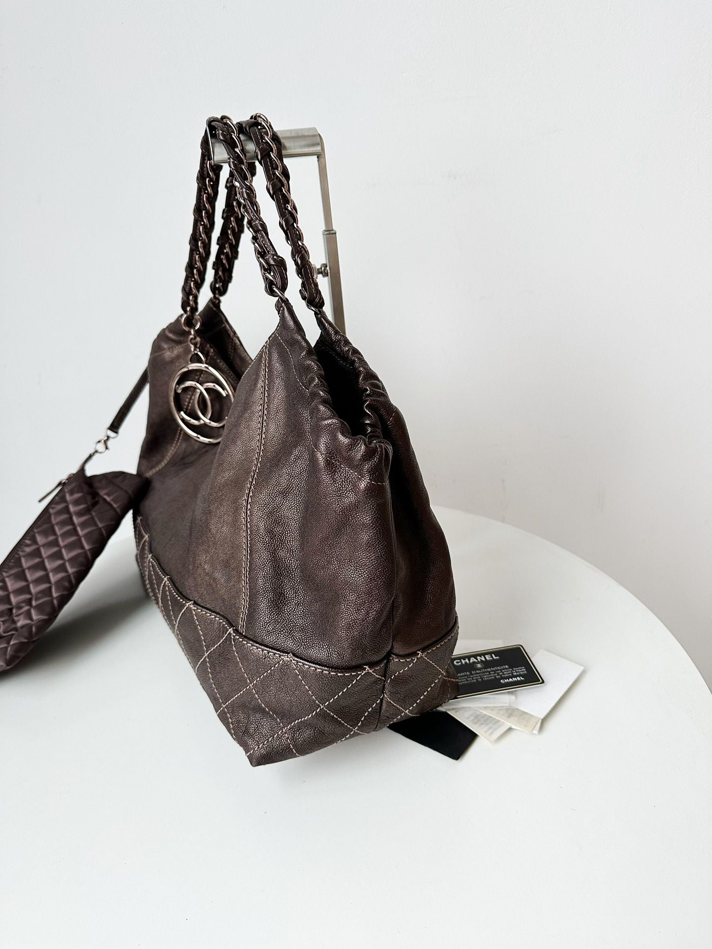 Vintage Chanel bag brown xcm
