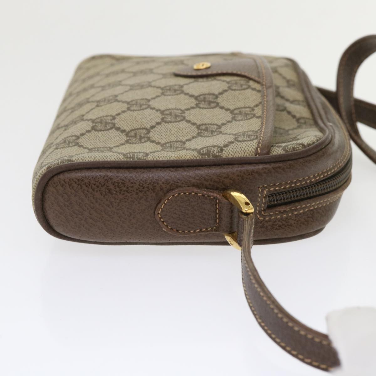 GUCCI GG Canvas Shoulder Bag PVC Leather Beige 001.58.6594 fm2522