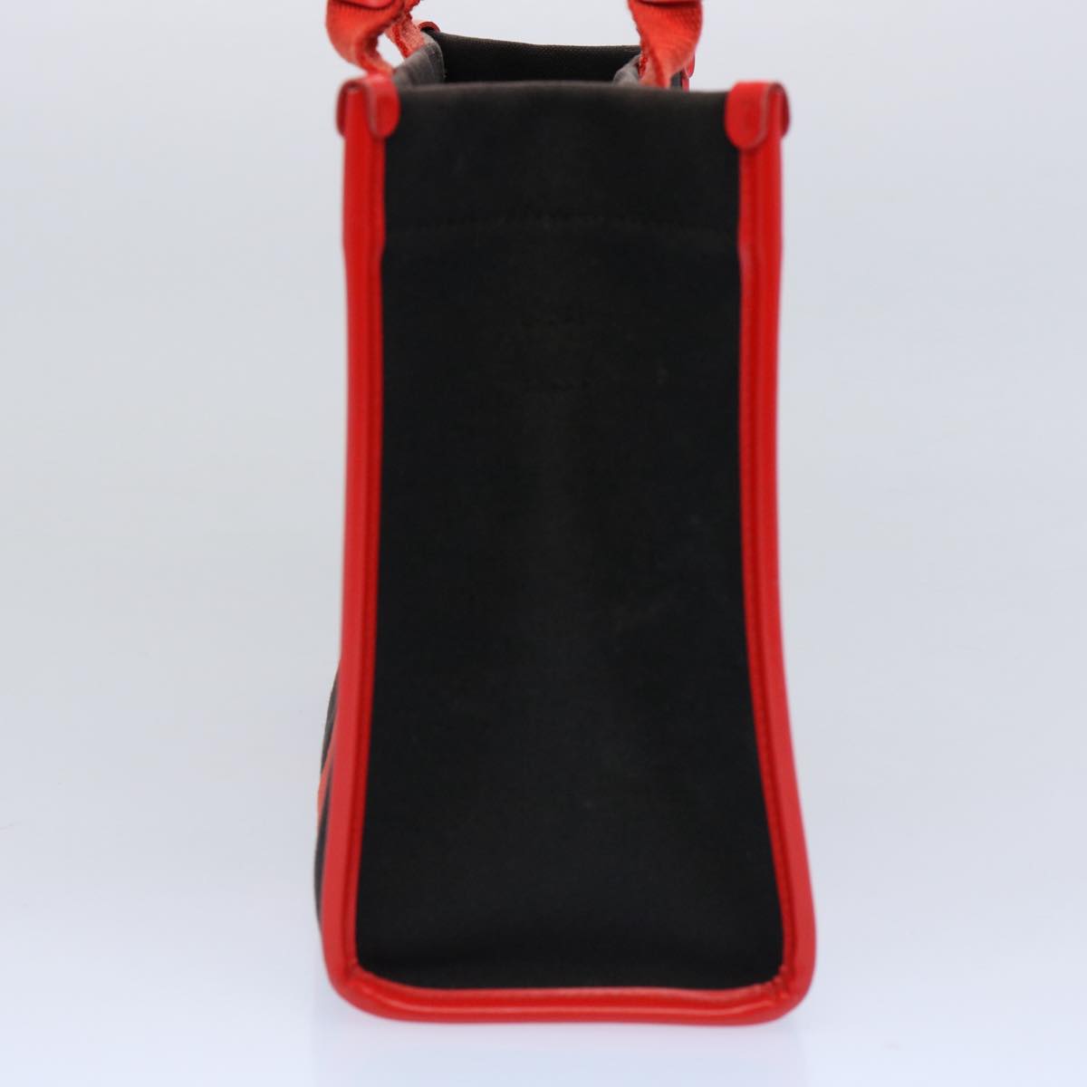 Balenciaga Hard Ware Small Hand Bag Canvas Black Red 671402 Auth fm3051