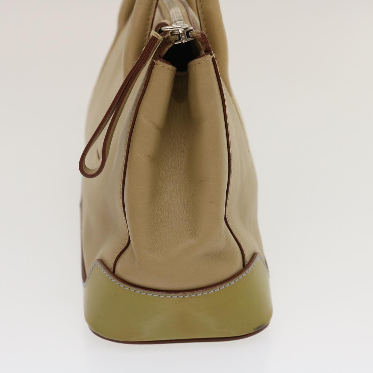 Prada Hand Bag Leather Enamel Brown am2386g