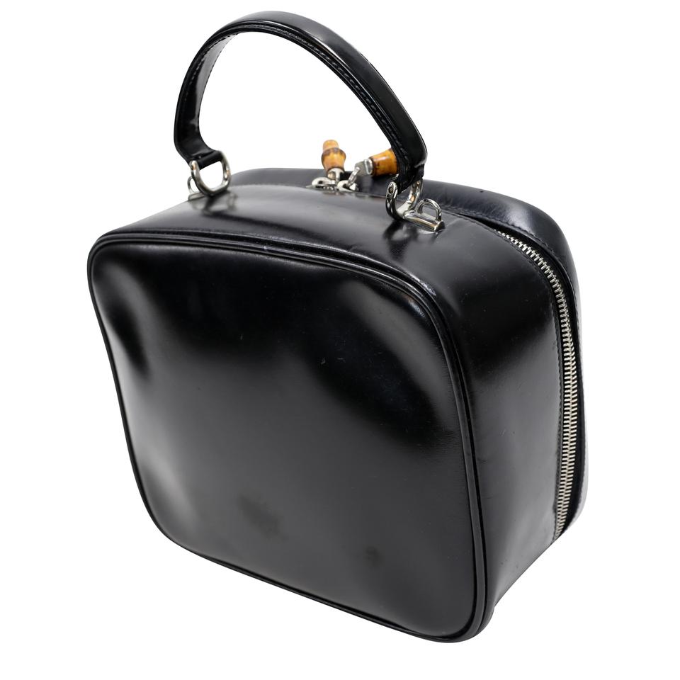 Gucci Bamboo Cosmetic Leather Make Up Weekend/Travel Bag GG-B0128P-0010