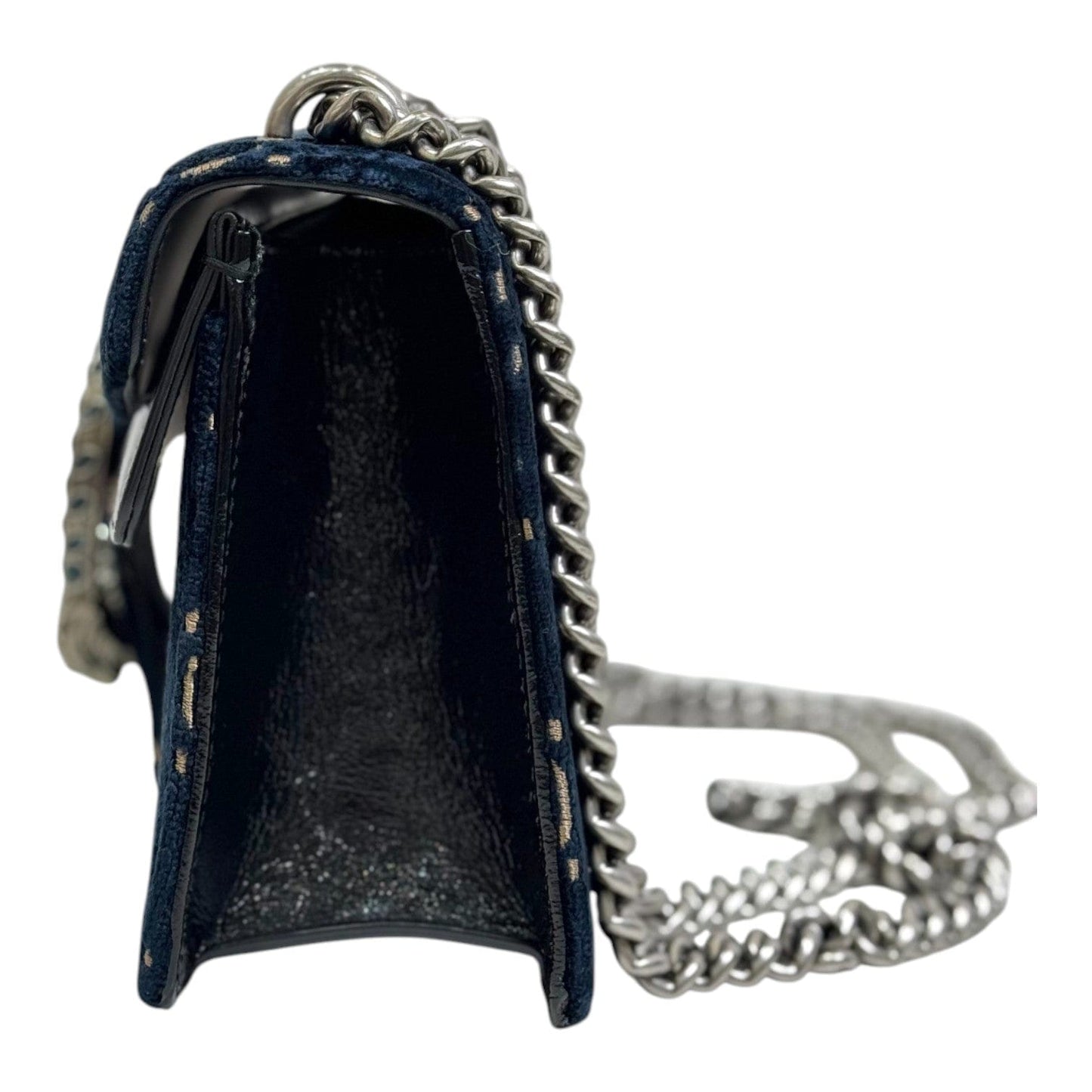 Gucci Dionysus Small Blue/Black Suede with Crystal Bag