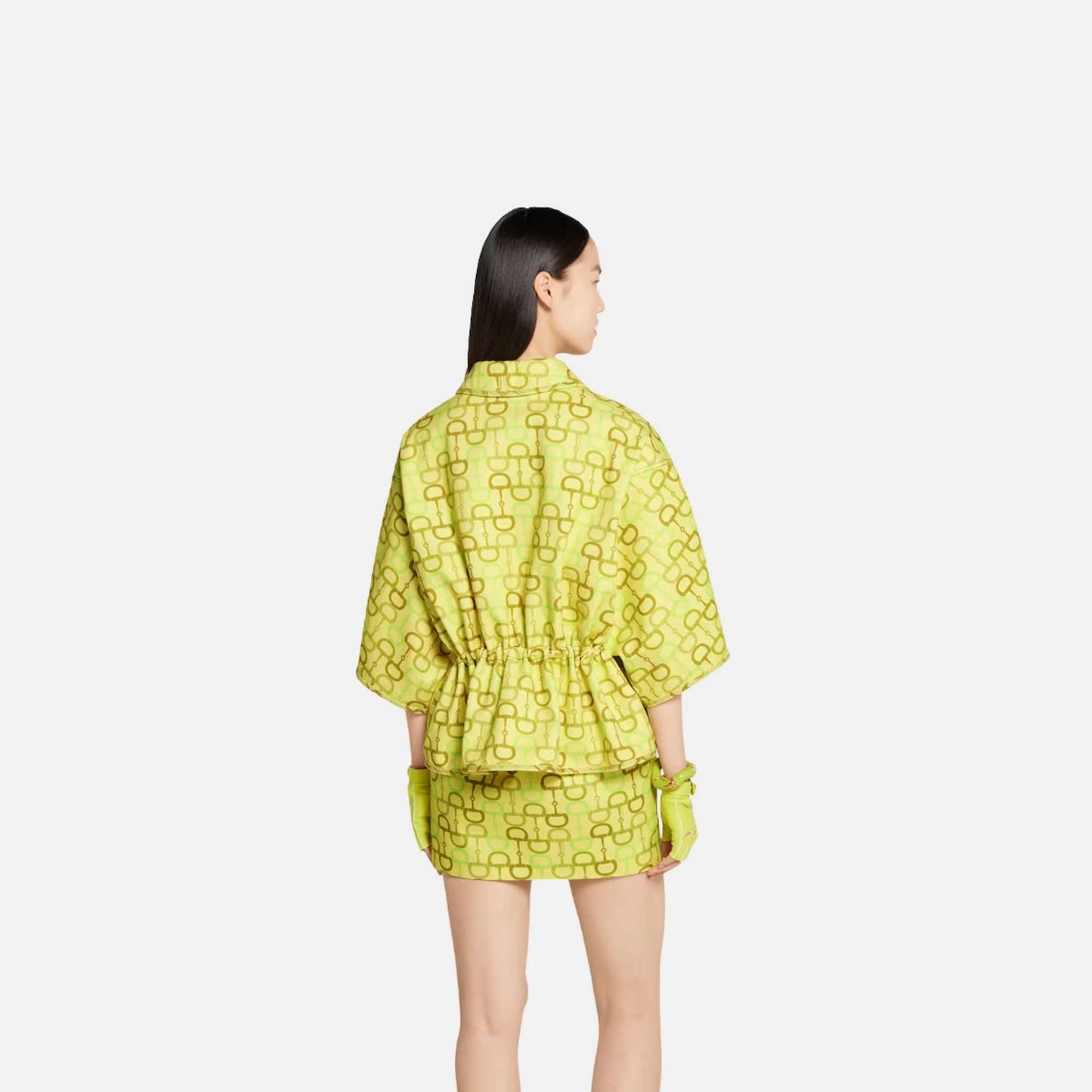 Printed Short Sleeve Boxy Jacket