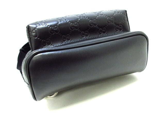 Gucci Guccissima Black Leather Fanny Pack