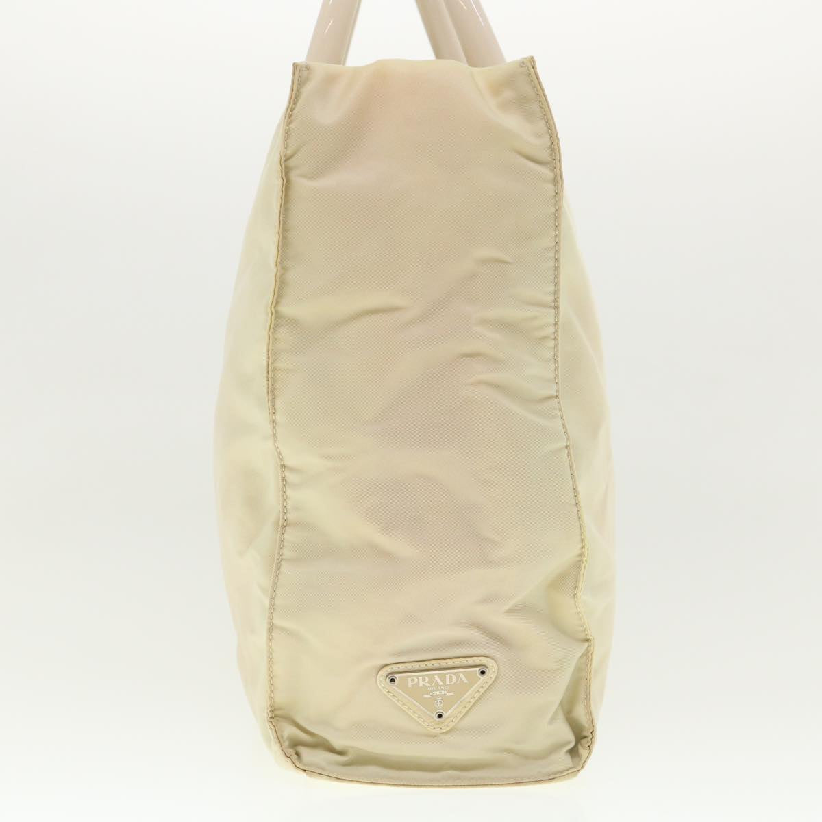Prada Hand Bag Nylon Beige hk668