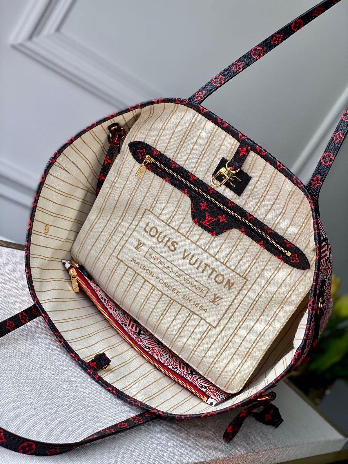 Louis Vuitton Crafty Neverfull MM Tote Bag
